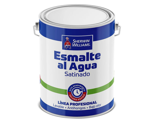 Sherwin-Williams Esmalte al Agua Satinado Línea Profesional: fotografía original referencial Color por confirmar 1 galón