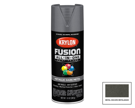 KRYLON Fusion Metallic: fotografía original referencial Metallic Dark Metal 340 ml