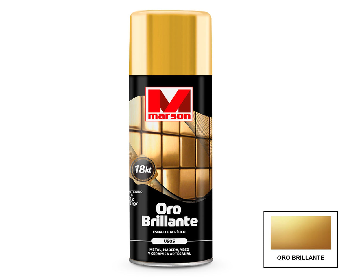 MARSON Aerosol Oro 18 Kilates: fotografía original referencial Oro 170 g