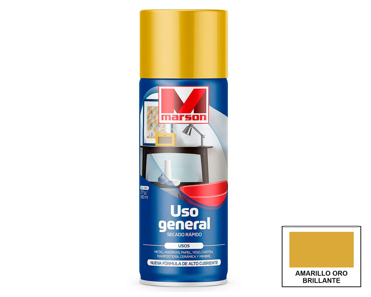 MARSON Aerosol Secado Rápido Uso General: fotografía original referencial Amarillo oro Formato por confirmar