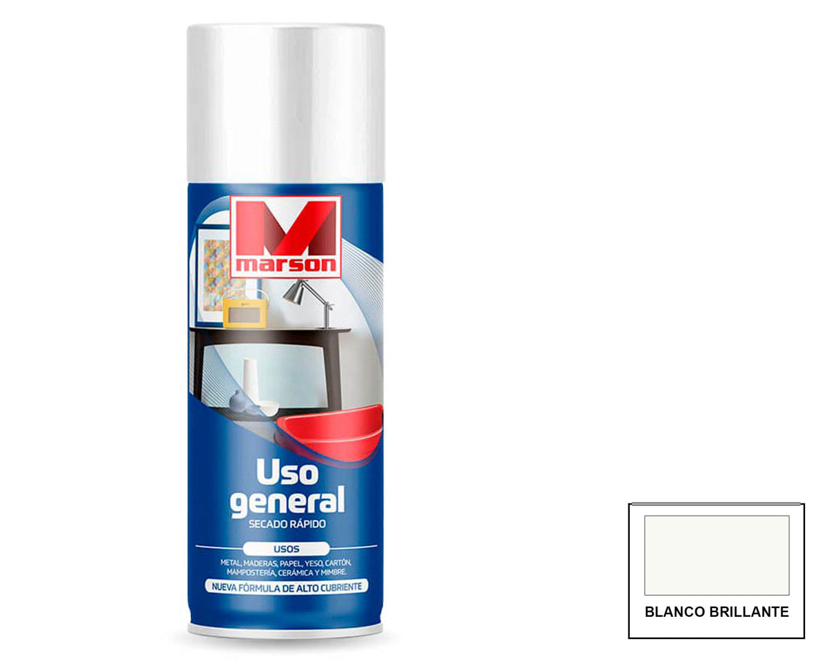 MARSON Aerosol Secado Rápido Uso General: fotografía original referencial Blanco 350 ml
