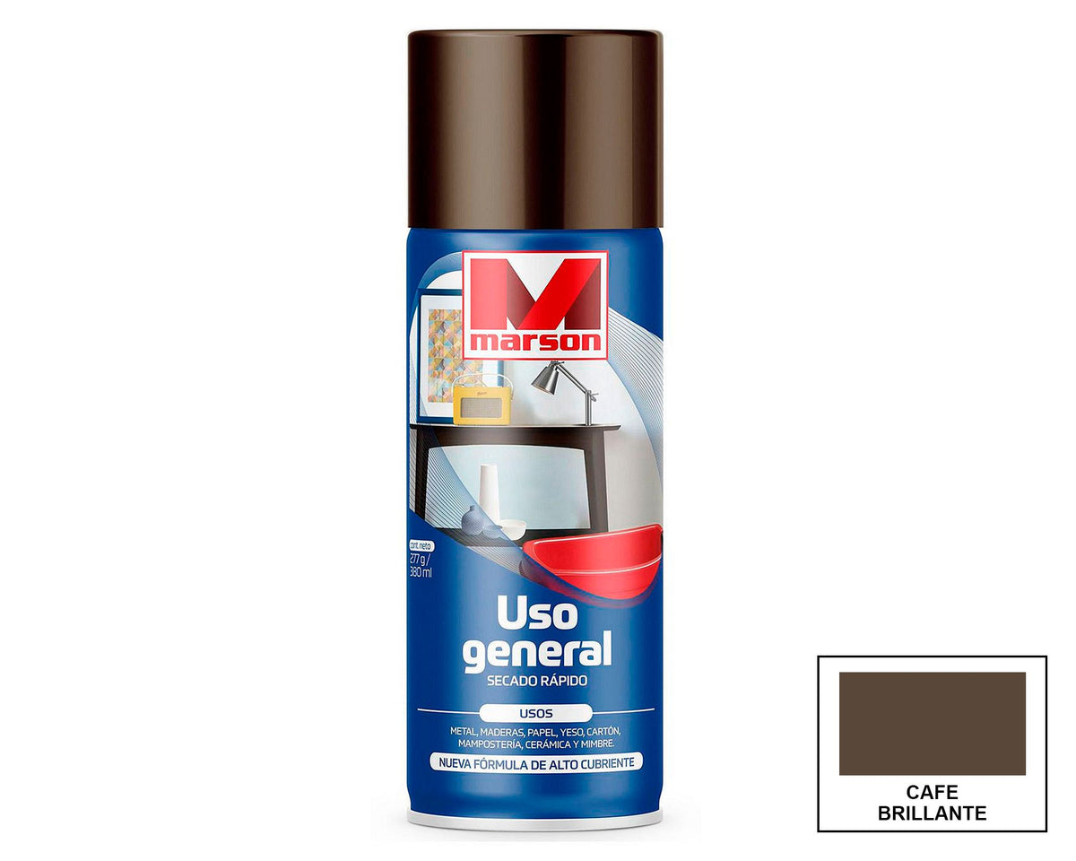 MARSON Aerosol Secado Rápido Uso General: fotografía original referencial Café 380 ml