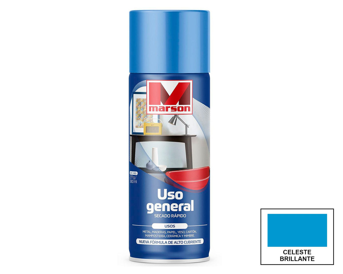 MARSON Aerosol Secado Rápido Uso General: fotografía original referencial Celeste Formato por confirmar