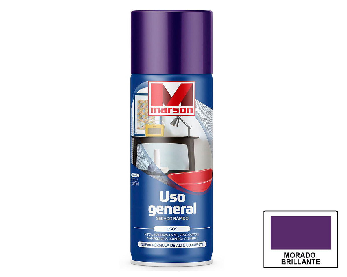 MARSON Aerosol Secado Rápido Uso General: fotografía original referencial Morado Formato por confirmar