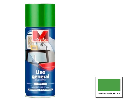 MARSON Aerosol Secado Rápido Uso General: fotografía original referencial Verde Esmeralda 350 ml