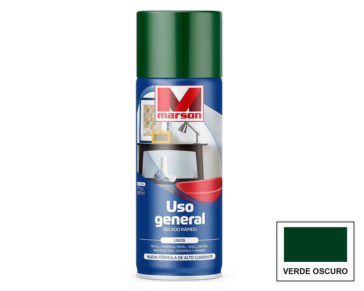 MARSON Aerosol Secado Rápido Uso General: fotografía original referencial Verde oscuro Formato por confirmar