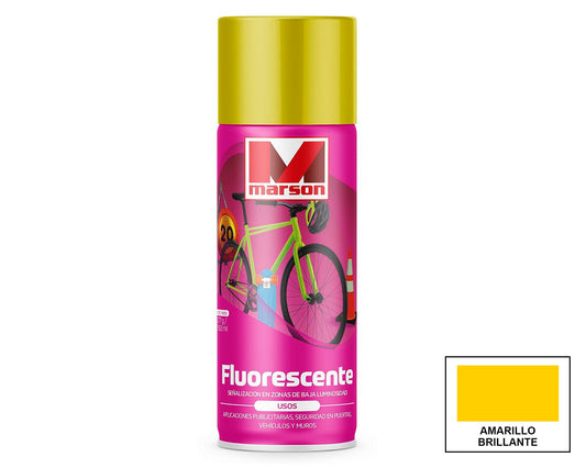 MARSON Aerosol Fluorescente: fotografía original referencial Amarillo 485 ml