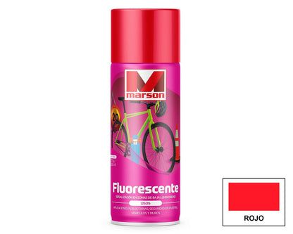 MARSON Aerosol Fluorescente: fotografía original referencial Rojo 485 ml