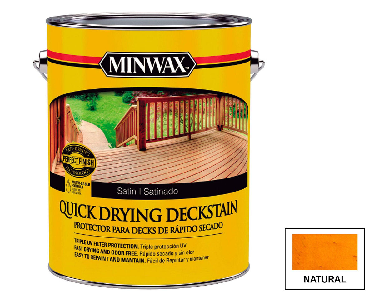 MINWAX Quick Drying Deckstain Satinado: fotografía original referencial Natural 1 galón