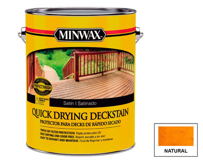 MINWAX Quick Drying Deckstain Satinado: fotografía original referencial Natural 1 galón