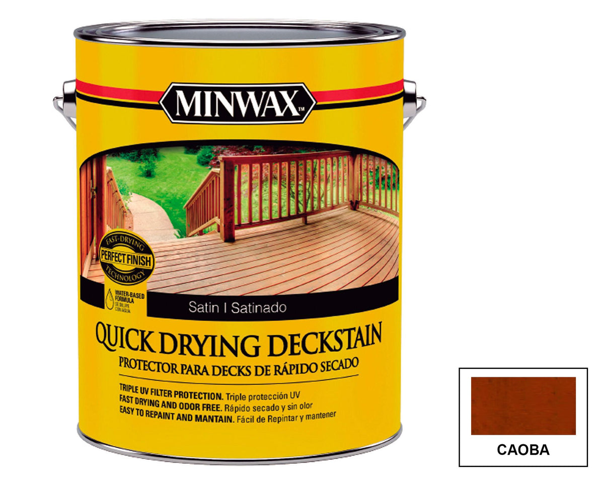 MINWAX Quick Drying Deckstain Satinado: fotografía original referencial Caoba 1 galón