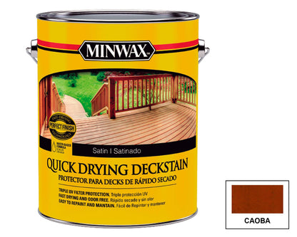 MINWAX Quick Drying Deckstain Satinado: fotografía original referencial Caoba 1 galón