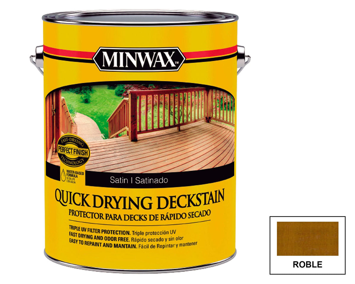 MINWAX Quick Drying Deckstain Satinado: fotografía original referencial Roble 1 galón