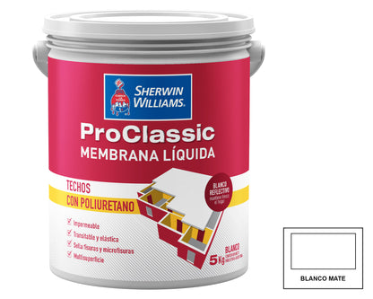 Sherwin-Williams Proclassic Membrana Líquida: fotografía original referencial Blanco 1 galón