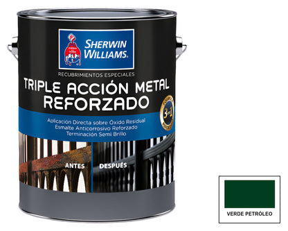 Sherwin-Williams Triple Acción Metal Reforzado: fotografía original referencial Verde Petróleo 1 galón