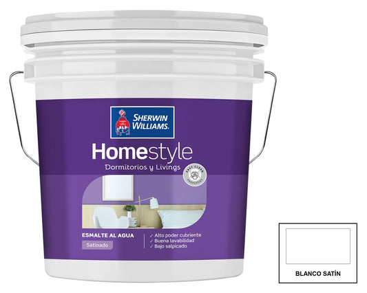Sherwin-Williams HomeStyle Dormitorio y Living Satinado: fotografía original referencial Blanco Tineta