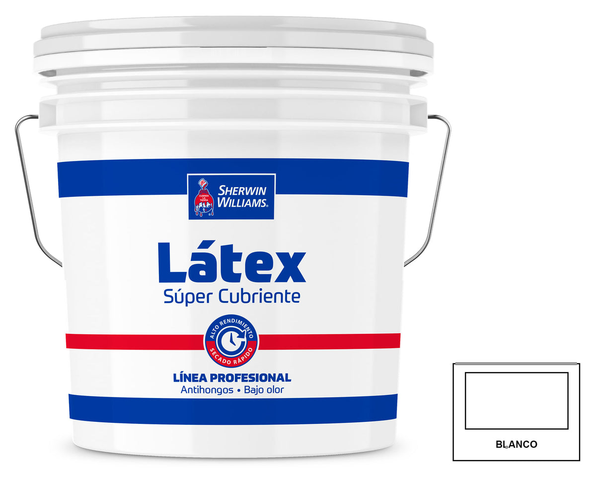 Sherwin-Williams Látex Súper Cubriente Línea Profesional: fotografía original referencial Blanco Tineta