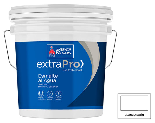 Sherwin-Williams Esmalte al Agua Extra Pro: fotografía original referencial Blanco Tineta