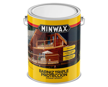 MINWAX Barniz Triple Protección: fotografía original referencial Transparente 1 galón