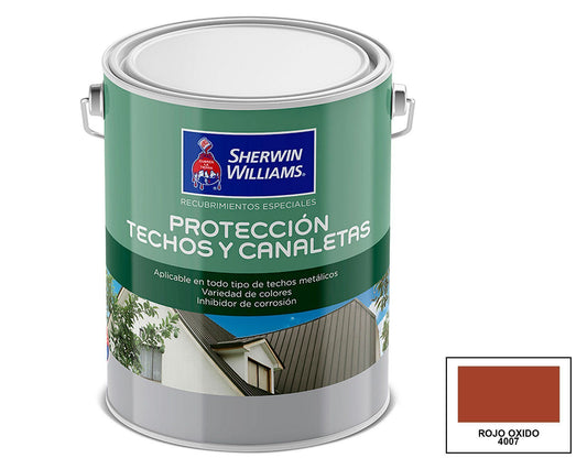 Sherwin-Williams Protección Techos y Canaletas: fotografía original referencial Rojo 1 galón