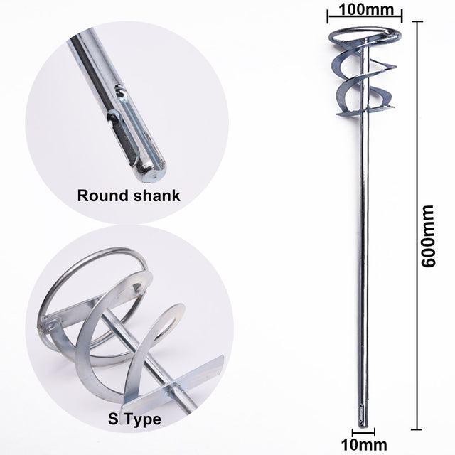 Mezclador 600 × 100 × 10 mm SDS-Plus hex Harden