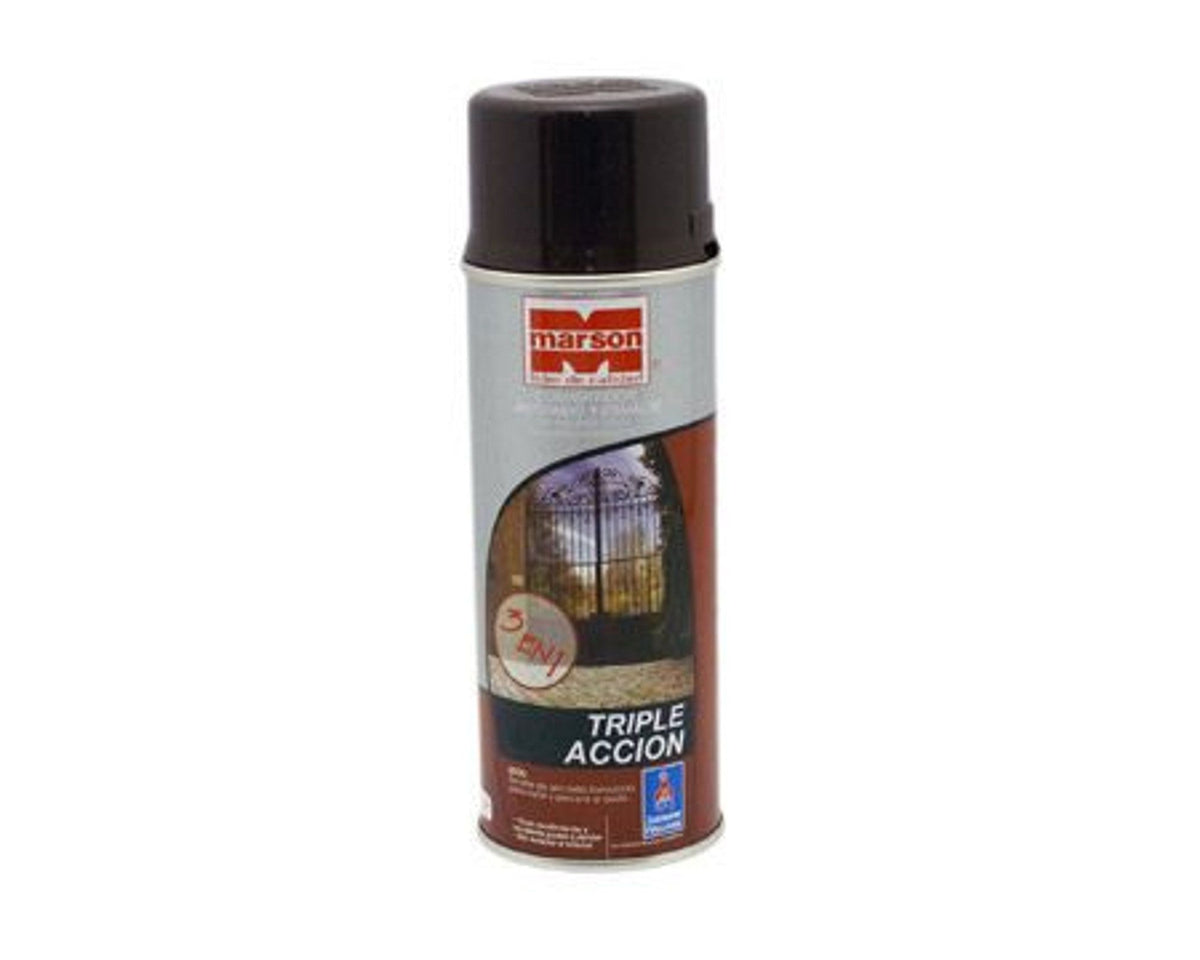 MARSON Aerosol Triple Acción Metal: fotografía original referencial Café 485 ml