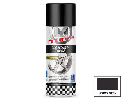 MARSON Aerosol Llantas y Tapas: fotografía original referencial Negro 312 ml