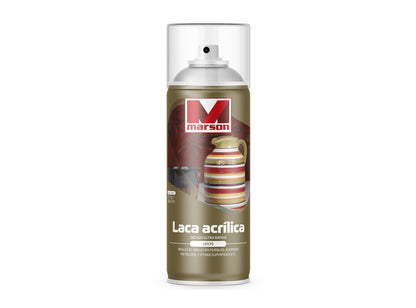 MARSON Laca Acrílica en Aerosol Mate: fotografía original referencial Transparente Formato por confirmar