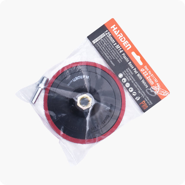 Soporte disco lija velcro 125mmxm14 Harden