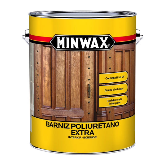 MINWAX Barniz Poliuretano Extra Caramelo Brillante - fotografía referencial de la familia sobre fondo blanco