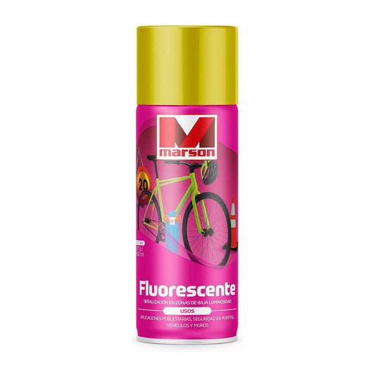 MARSON Aerosol Fluorescente - envase original sobre fondo blanco