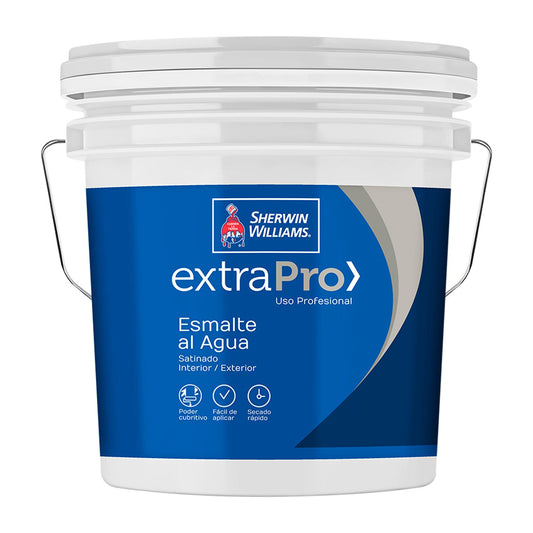 Sherwin-Williams Esmalte al Agua Extra Pro - envase original sobre fondo blanco
