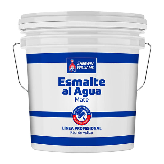 Sherwin-Williams Esmalte al Agua Mate Línea Profesional - envase original sobre fondo blanco
