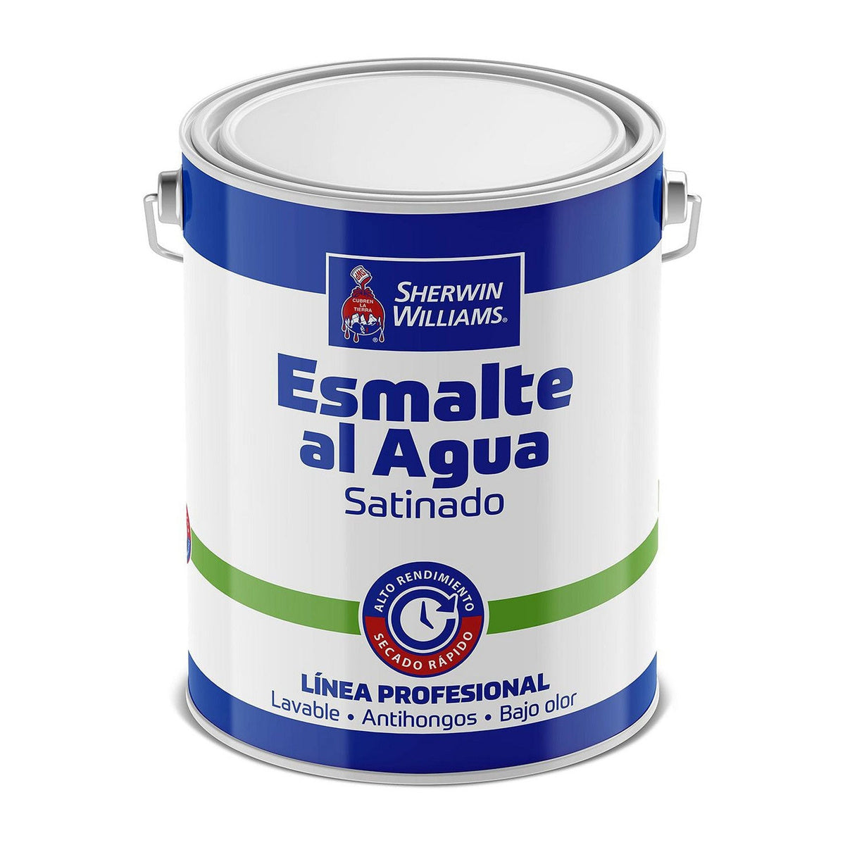 Sherwin-Williams Esmalte al Agua Satinado Línea Profesional - envase original sobre fondo blanco