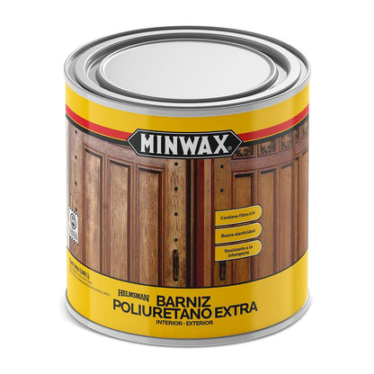 MINWAX Barniz Poliuretano - envase original sobre fondo blanco