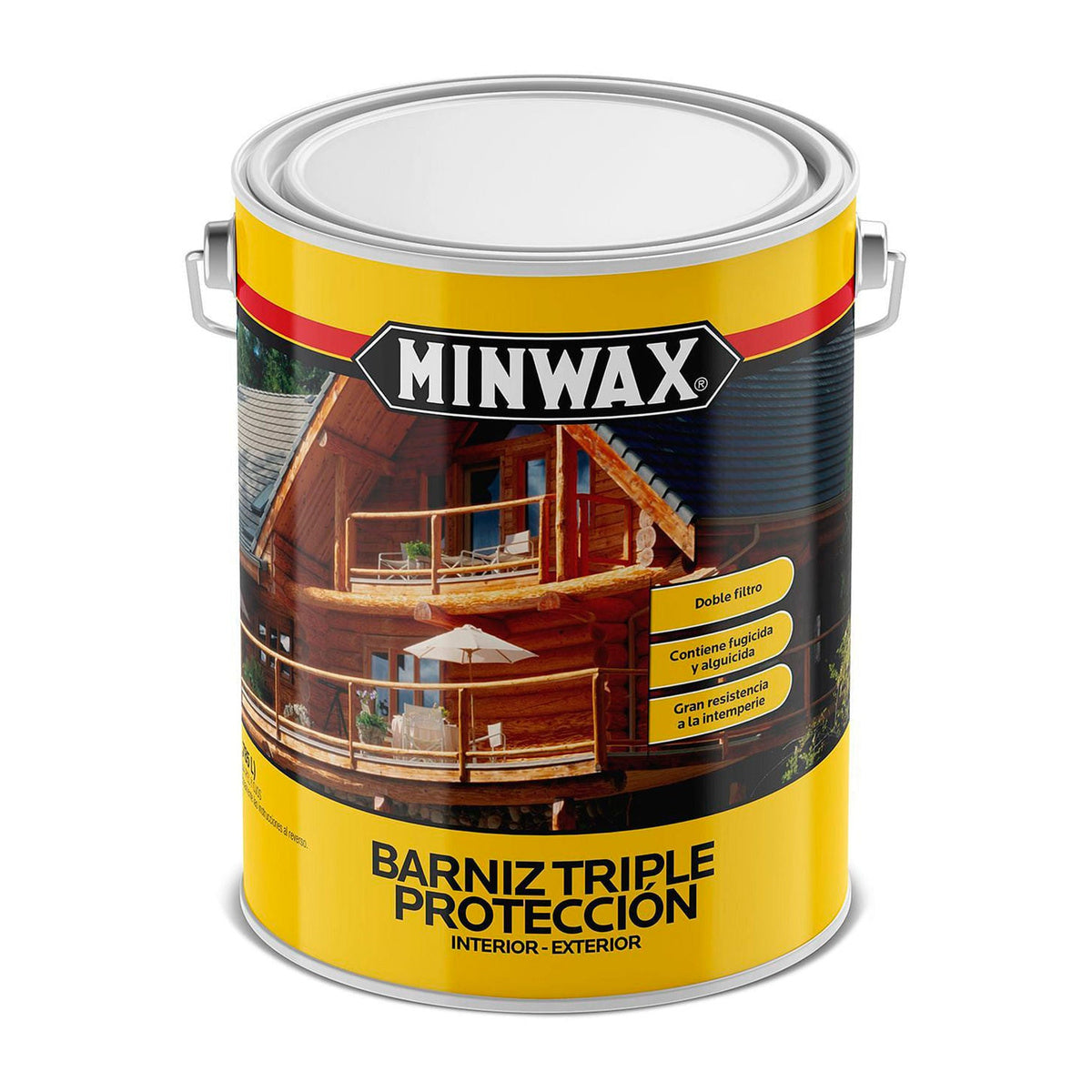 MINWAX Barniz Triple Protección - envase original sobre fondo blanco