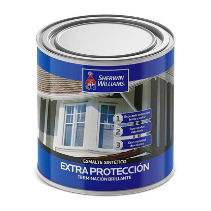 Sherwin-Williams Esmalte Sintético Extra Protección - envase original sobre fondo blanco