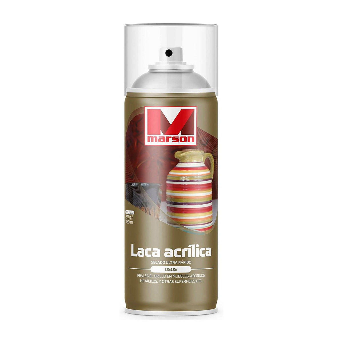 MARSON Laca Acrílica en Aerosol - envase original sobre fondo blanco