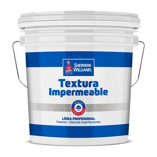 Sherwin-Williams Textura Impermeable Línea Profesional - envase original sobre fondo blanco