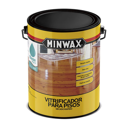MINWAX Vitrificador Secado Rápido - envase original sobre fondo blanco